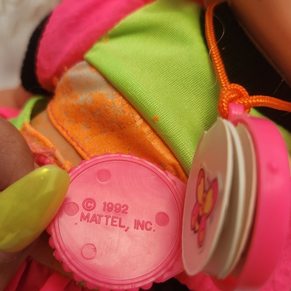 Vintage 1992 MATTEL Sally Secrets Doll Original Crimped Hairstyle Stickers Toy - Picture 5 of 13